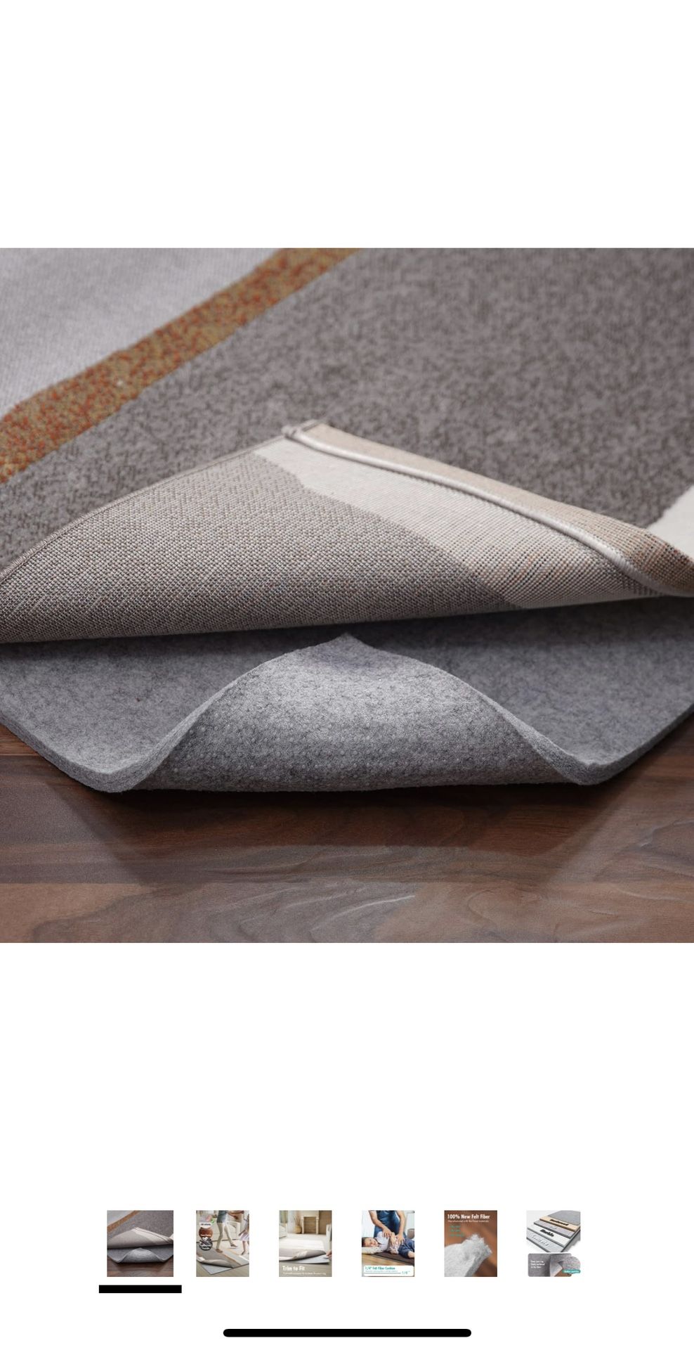 Non Slip Rug Pad Gripper - 8x10 BRAND NEW