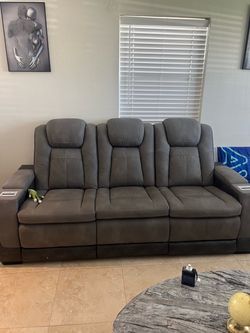 Sofa set with charging stations