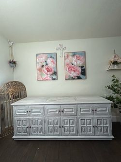 Buffet/ Whitewashed Sideboard / TV Console – Delivery Available