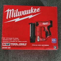 Milwaukee 23 Guage Nail Gun . Tool Only 