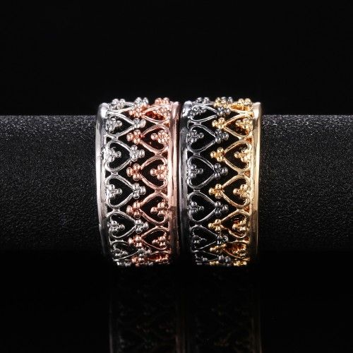 "Heart Wreath Basic Simple Colorful Heart Rings for Women, PD532