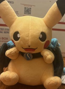 Pikachu Charizard poncho plush