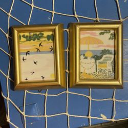 Vintage Porsgrund Norwegian Porcelain Art Tiles by Anne Marie Ødegaard 