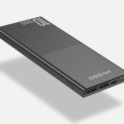 Miisso 10000mAh Power Bank Travel Phone Charger Bank Black