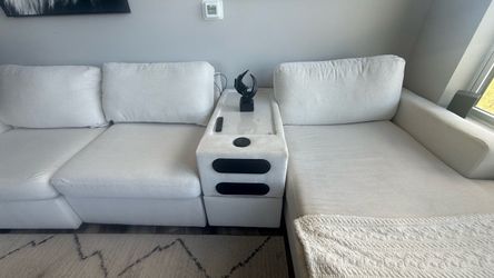 Modmax Oyster 4-Piece Sectional incl. Storage Console w/ Audio System and Ottoman