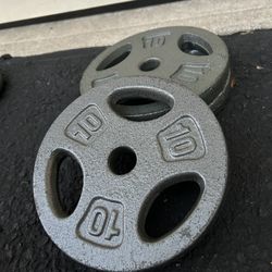 10lb Standard Weight Lifting Grip Plates- 3 included 