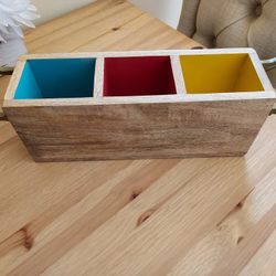 Tri-color Wood Caddy 