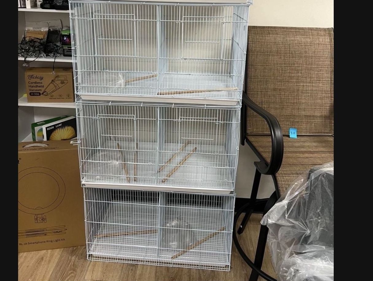 3 Box Bird Cages 