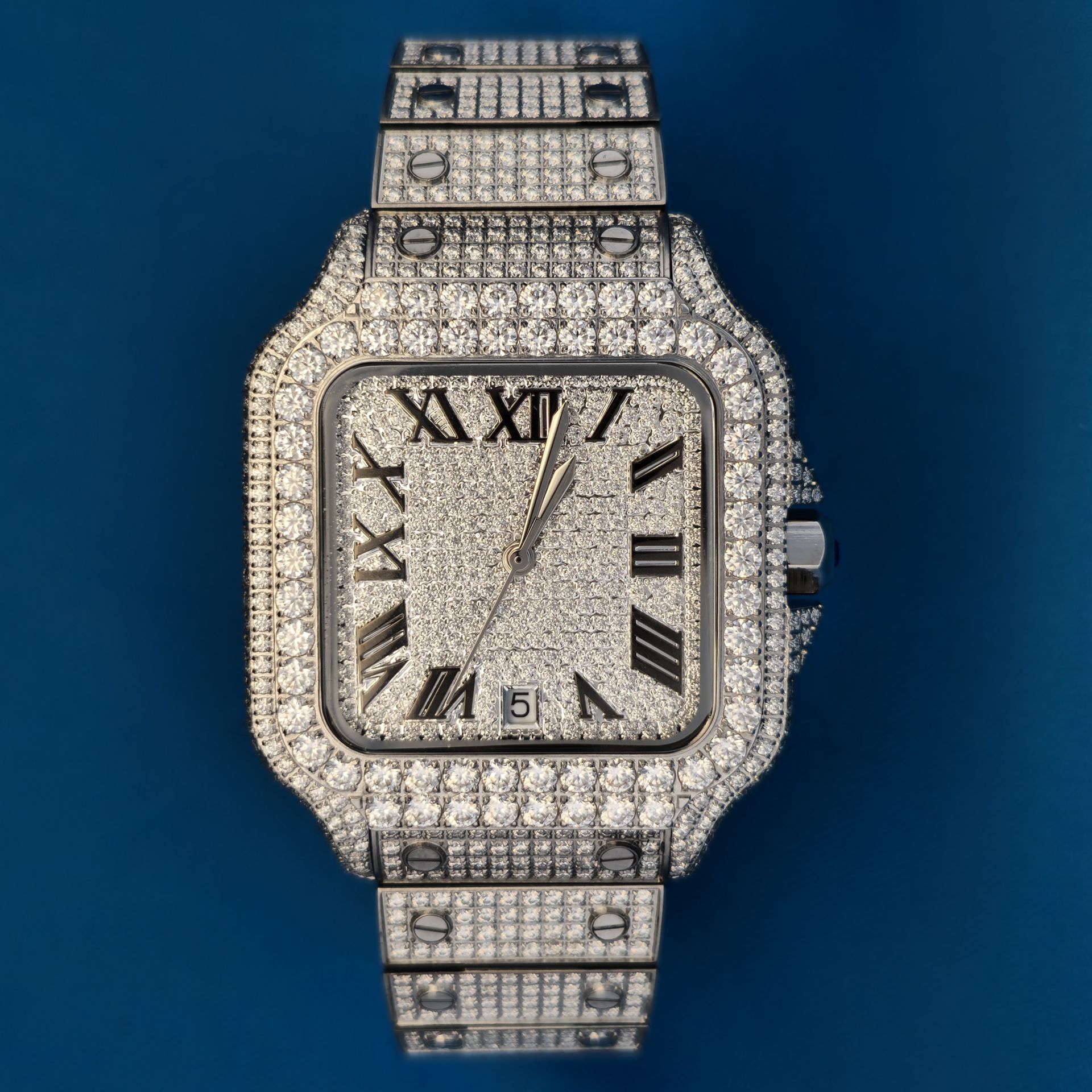 Moissanite 16 ctw VVS Square Watch