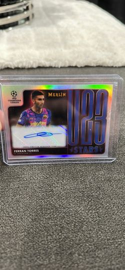 Topps Merlin Chrome UCL 2021/22 Ferran Torres Auto /99 FC Barcelona U23 Stars Spain World Cup FIFA champions !!!