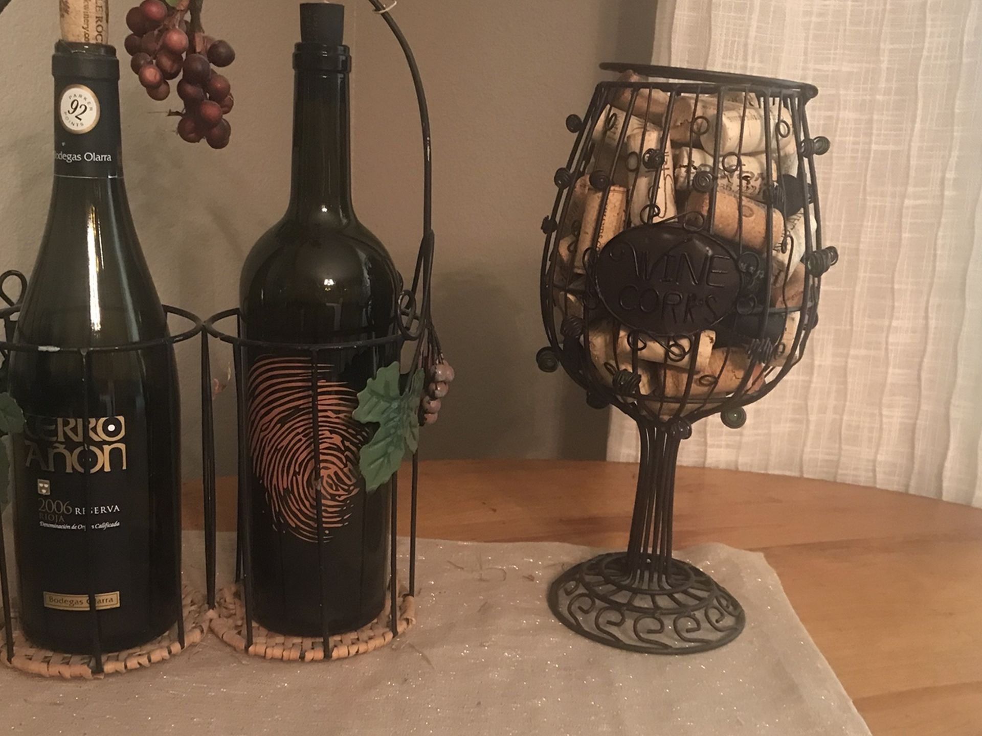 Wine Cask And Wine Cork Holder