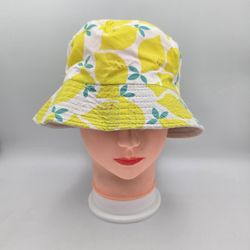 Lemon Print Polyester BucketHat