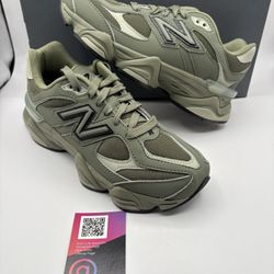 New Balance 9060 Sneakers GC9060GD Olive Green Size 4Y / Fits Women's 5.5 New!