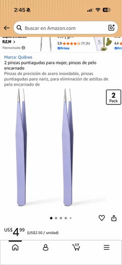 Pointed Tip Tweezers 2-Pack