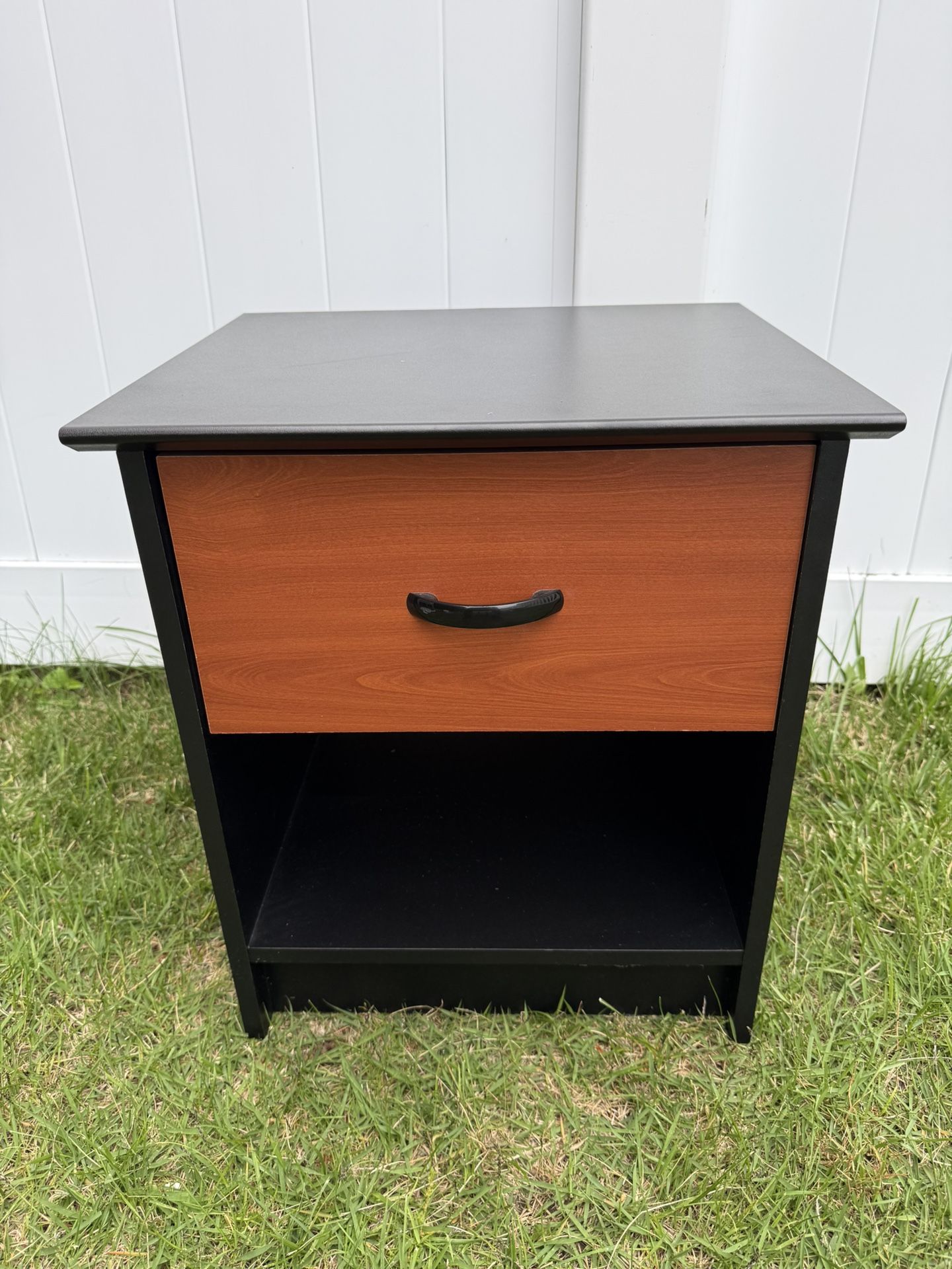 Single small black nightstand