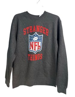 Mens Stranger Things NFL Graphic Sweatshirt Size M