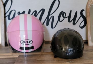 Bilt and Harley-Davidson helmets