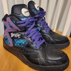 Reebok Pump Blacktop Battleground Black Extreme Purple Men's Sz 10