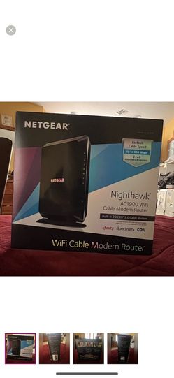 NETGEAR Nighthawk AC1900 WiFi Cable Modem Router- New in box