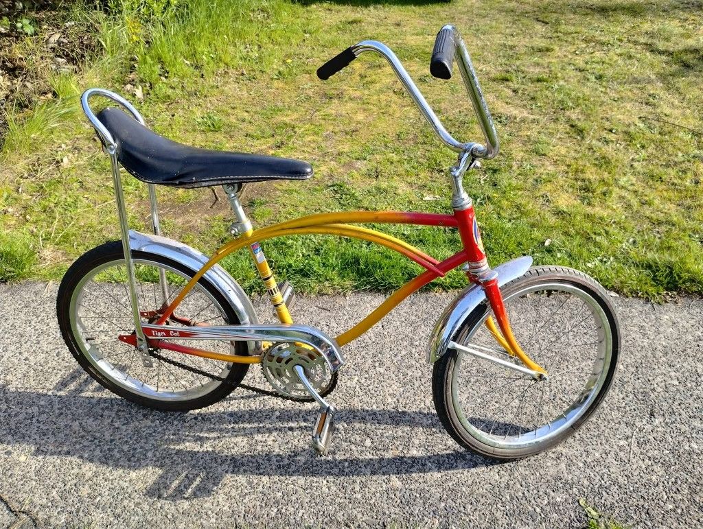 Vintage 1960's Fleetwing (Murray) Tiger Cat 20" banana seat bike, like Schwinn Stingray