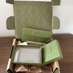 CARD CASE WITH GUCCI SCRIPT
