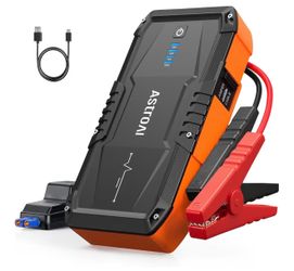 AstroAI S8 Car Battery Jump Starter 1500A – Portable 12V Lithium Jump Box with 3 Mode Flashlight, Power Bank & Smart Jumper Cables - for 6.0L Gas and