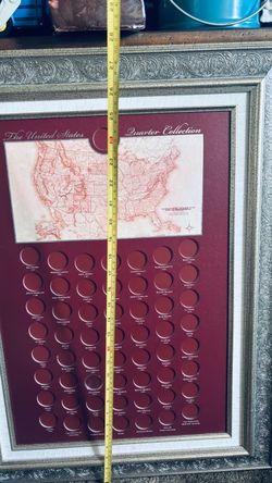 Framed United States Quarter Collection Display