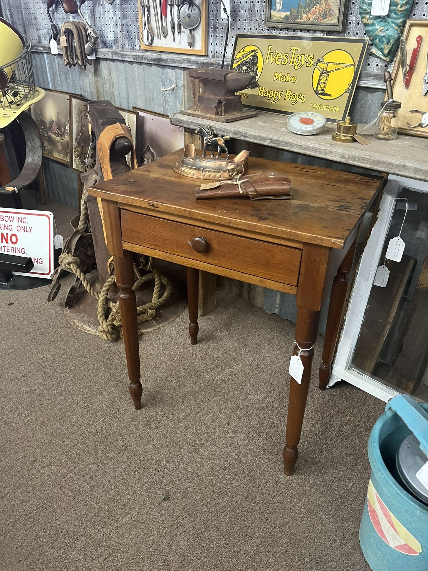 Antique One Drawer Stand Table