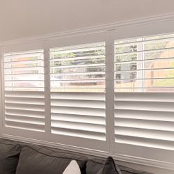 Sliding Door Shutters | Custom Plantation Shutters Real Wood | Window Shutters Interior Shutters Installed