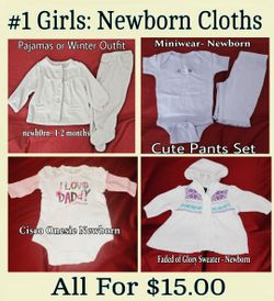 Baby GIRL Newborn Brand Name Cloths