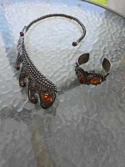 Very old piece silver with gem.