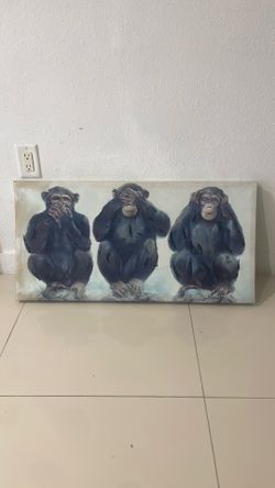 Hear no evil, see no evil, speak no evil painting