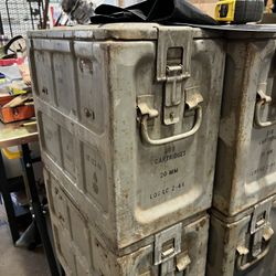 WWII 20MM Ammo Box With Lid Unaltered not Painted Original