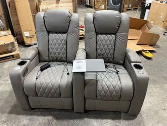 comfiroom Classic Series Home Theater Seating – Leather Recliner Sofa, 2-Seat (Loveseat Options Available)  WHERE CLASSIC DESIGN MEETS POWERED COMFORT