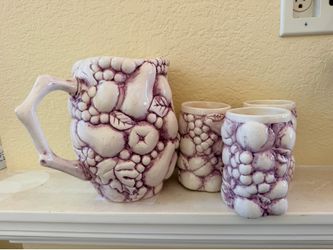 Pitcher with 3 cups