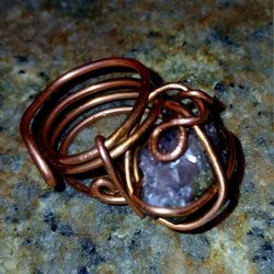Raw Bismuth Crystal Ring