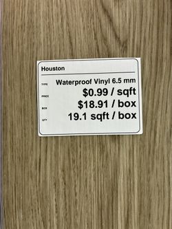 Waterproof Vinyl Flooring 6.5 mm Houston