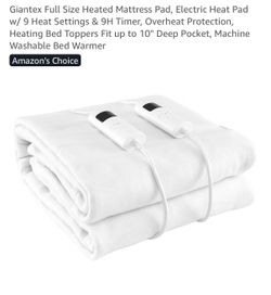 twin/full size heated mattress pad
