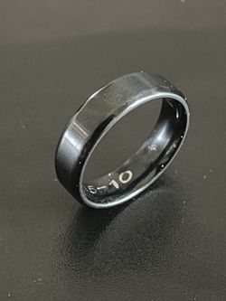 Pre-owned 6mm Carbide Edge Black Ring Size 8