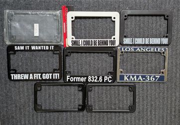 Motorcycle License plate frames holders Lot of 8