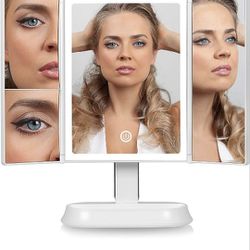 Brand New Lighted Mirror - Makeup Mirror with Lights and Magnification - 40 LED Mirror - Vanity Mirror with Lights - Light Up Mirror for Makeup, Dimma