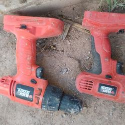 2 Black And Decker Drills No Batteries 