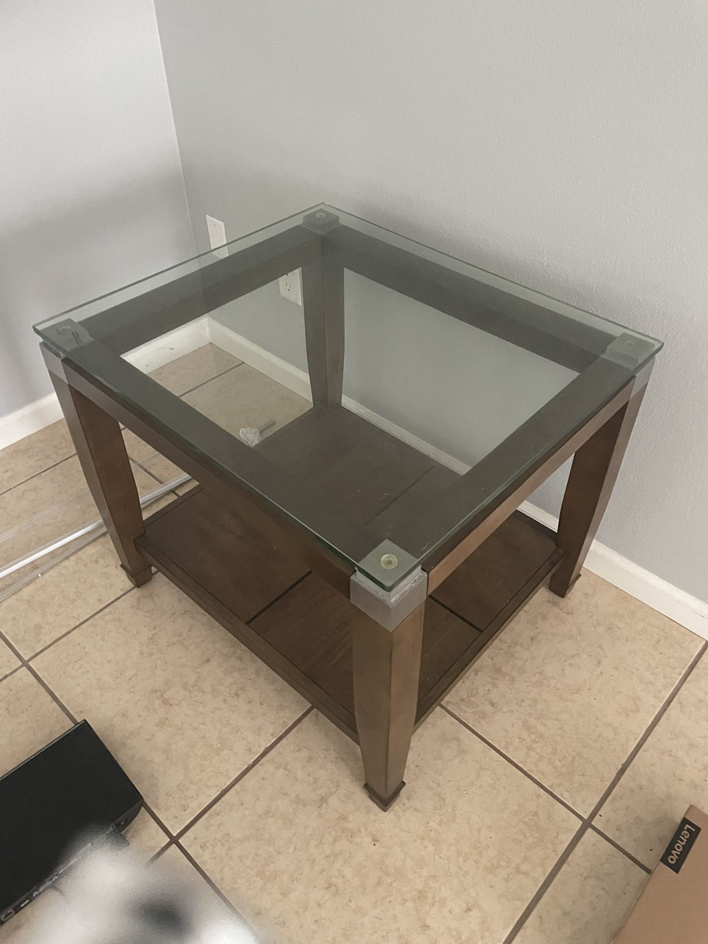 Glass End Table