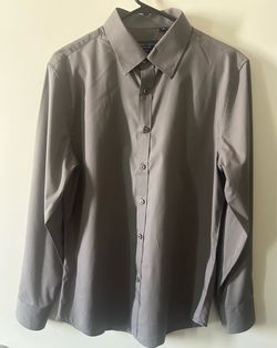 Dress Shirt Regular Fit Stretch Stain Shield Long Sleeve Button Down Shirts