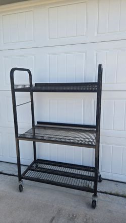 Rolling Metal Shelf Stand