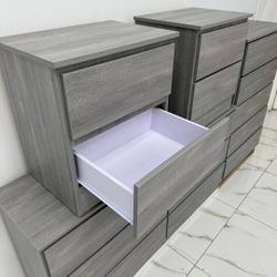 Dresser, Chest and 2 Nightstands ⚜️ Cómoda, Gavetero y 2 Mesitas de Noche 🚚[Fast-Delivery]💨