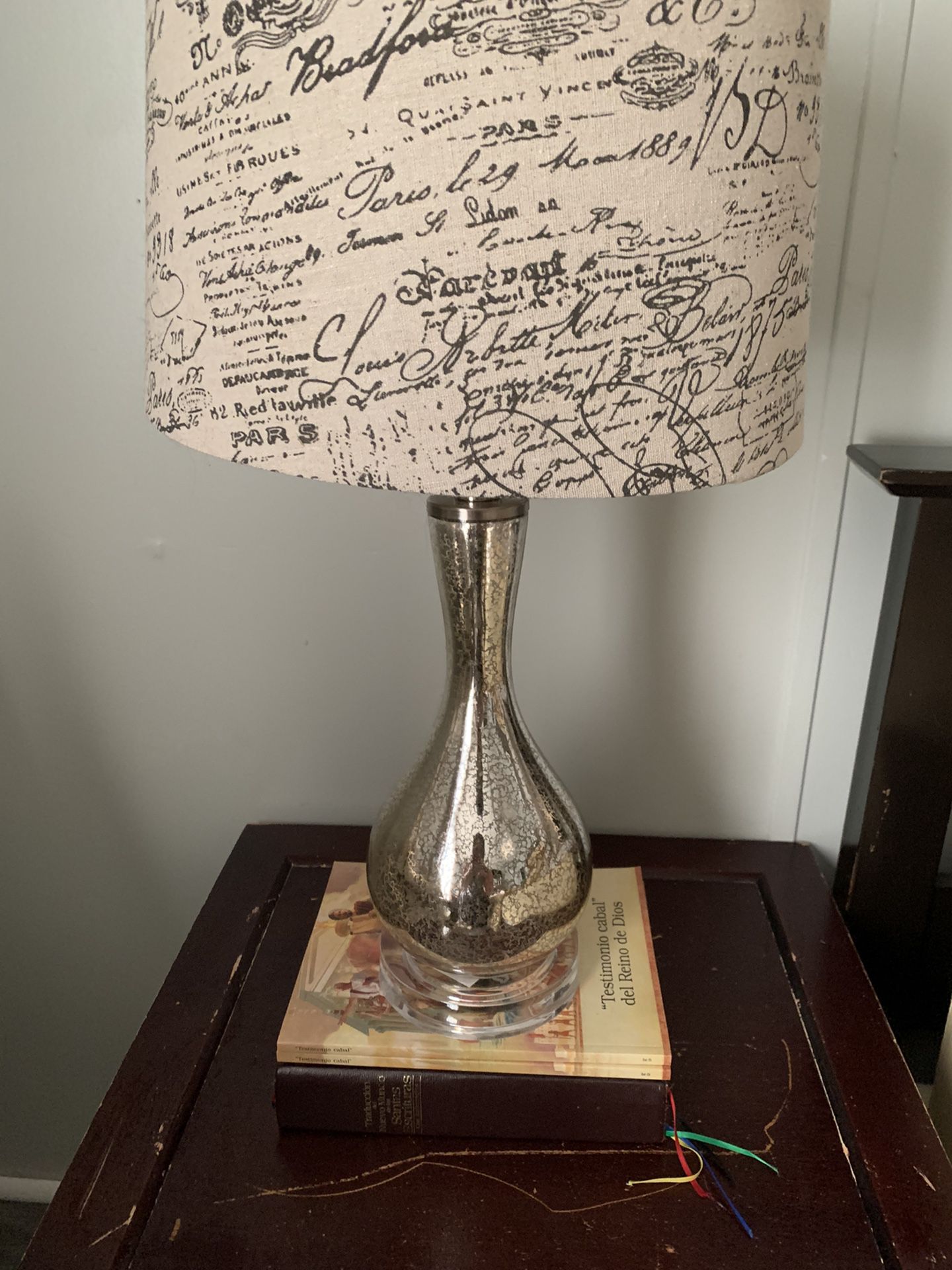 Beautiful  Lamp  With Frenc Writing 