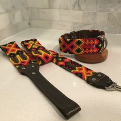 Bold 19.5” Artisan Dog Collar & Leash Set – Handmade & Durable