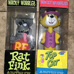 Rat Fink & Top Cat Funko Wacky Wobbler  Vintage 