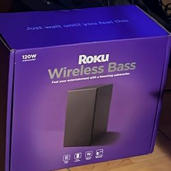 Roku Wireless Bass Speaker Brand New In The Box! 